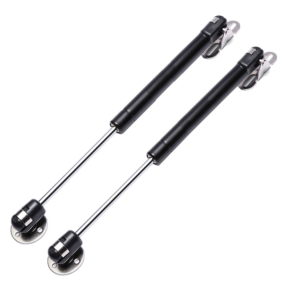 2Pcs Gas Spring Hinges 6Kg Black Cabinet Door Lift Support With Smooth Hydraulic Lift And Soft Closing 9330225439752
