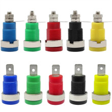 20pcs 4mm 32A Insulated Banana Socket Panel Mount Binding Post Connectors Red and Black for Multimeter and Speaker