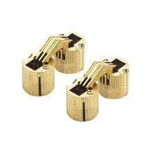 4Pcs 180 Degree Concealed Barrel Hinges 10mm Pure Copper Hidden Flush Mount Hinges for Doors and Furniture