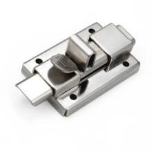 Stainless Steel Door Latch and Hinge Set Heavy Duty Bolt for Bathroom Partition and Cabinet Doors