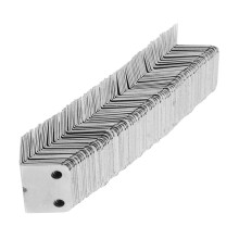 100pcs Heavy Duty Metal Corner Braces Nickel Plated Right Angle Bracket for Furniture Shelf Support