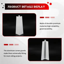8 Pcs Aluminum Siding Corners Outside White Siding Corner Caps Smooth Siding Aluminum Corner Trim 8 Metal Nails