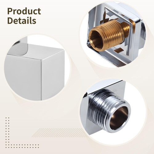 Wall Mounted Brass Shower Head Holder 360 Rotation Adjustable Chrome Bracket 5614 1