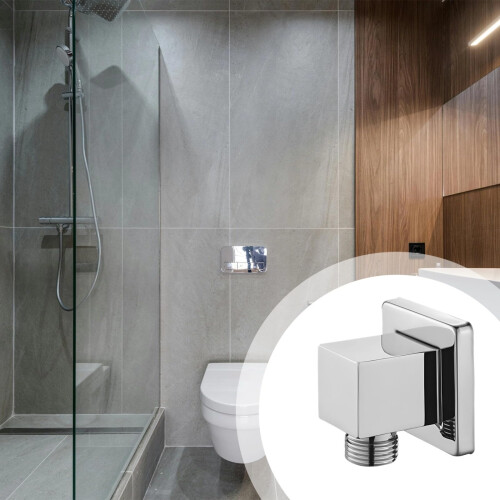 Wall Mounted Brass Shower Head Holder 360 Rotation Adjustable Chrome Bracket 5614 2