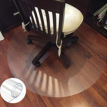 Clear Office Chair Mat for Hardwood and Tile Floors, 70cm Round NonSlip PVC Floor Protector, Smooth Rolling Surface