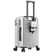 Travel Trolley Case with External USB Charging and Front Flap, Drop Resistant Hard Shell 20 24 Inch