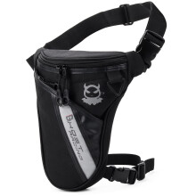 Motorcycle Leg Bag with Reflective Safety Strip, Adjustable Thigh Pack for Riders and Outdoor Use