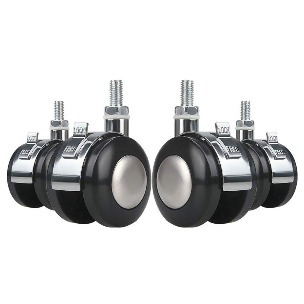 2 Inch Heavy Duty Caster Wheels Set Of 4, Zinc Alloy Swivel Casters With 360 Smooth Rolling 9330225440741