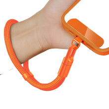 Phone Wrist Strap Anti Theft Adjustable Lanyard with 360 Rotation and Self Locking Clip for iPhone 16 Pro and Android Smartphones Orange