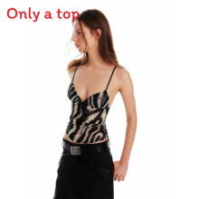 (Zebra,L)Womens Sleeveless Tank Top With Striped And Zebra Pattern For Summer Fashion