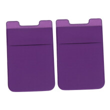 2pcs Purple Double Layer Phone Card Holder with IndustrialGrade Adhesive and Elastic Fabric Wallet