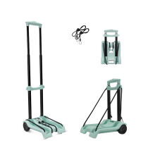 Lightweight Folding Hand Truck Dolly with Adjustable Handle and Bungee Cords, Green
