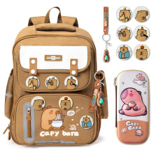 Capybara Backpack for Girls with Pencil Case, Waterproof Kawaii School Bag Set, Lightweight Oxford Fabric for Kids
