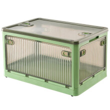 Foldable Storage Box with Wheels Large Capacity Transparent Stackable Waterproof for Closet Use and Home Organization A