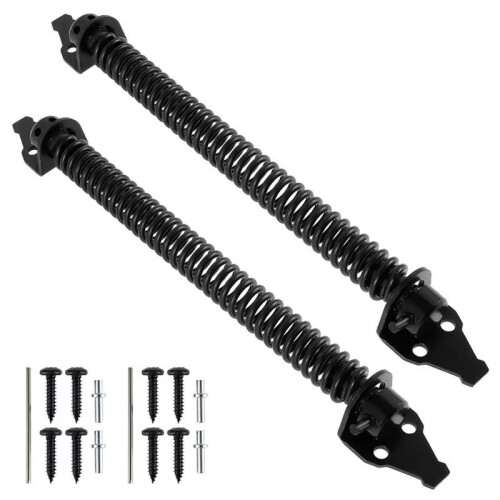 2pcs 14inch Heavy Duty Gate Spring Self Closing Door Spring for Outdoor, Adjustable Automatic Gate Close