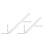 2pcs Transparent Acrylic Triangle Ruler Set Clear Measurement Precision for School Office Drawing 2