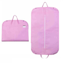 2pcs Nonwoven Garment Bags with Carry Handles, Breathable Suit Covers with Clear Pocket for Travel and Closet Storage (Gray)