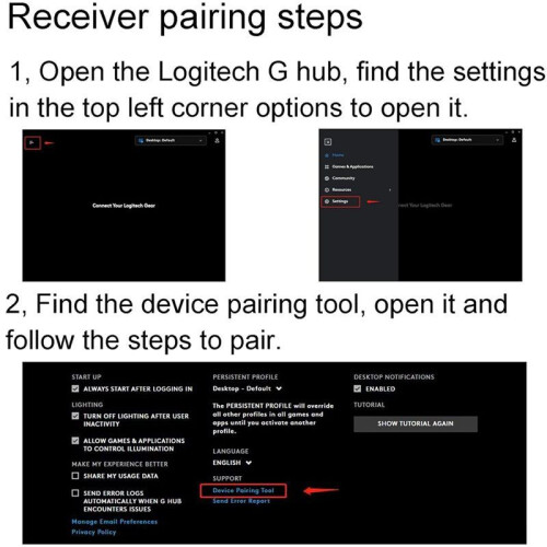USB Dongle Mouse Receiver Adapter Replacement for  G913 TKL Wireless Mouse 1