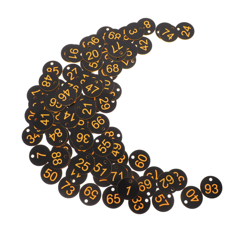 100Pcs Numbered Key Tags For Lockers And Cabinets, Durable Waterproof Plastic Tags For Easy Identification 9771547961444