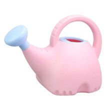 Children's Watering Can Cute Elephant Design Durable Plastic Long Spout for Garden Patio Blue Pink