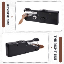 Portable Manual Micro-Home USB Electric Sewing Machine Easy-to-Sew Shirt Pocket Handheld Sewing Machine Black