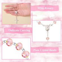 30 Pack Baptism Rosary Beads Rosaries Baptism Favors for Car Rearview Mirror Weddings First Communion Gift