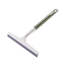 Shower Squeegee with Silicone Blade for Streak Cleaning, NonSlip Handle Glass Cleaner Orange 24.6x27.5cm
