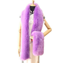 (COLOR 21) Women's Men's Extra Large Faux Fox Raccoon Fur Scarf Collar Stole Shawl