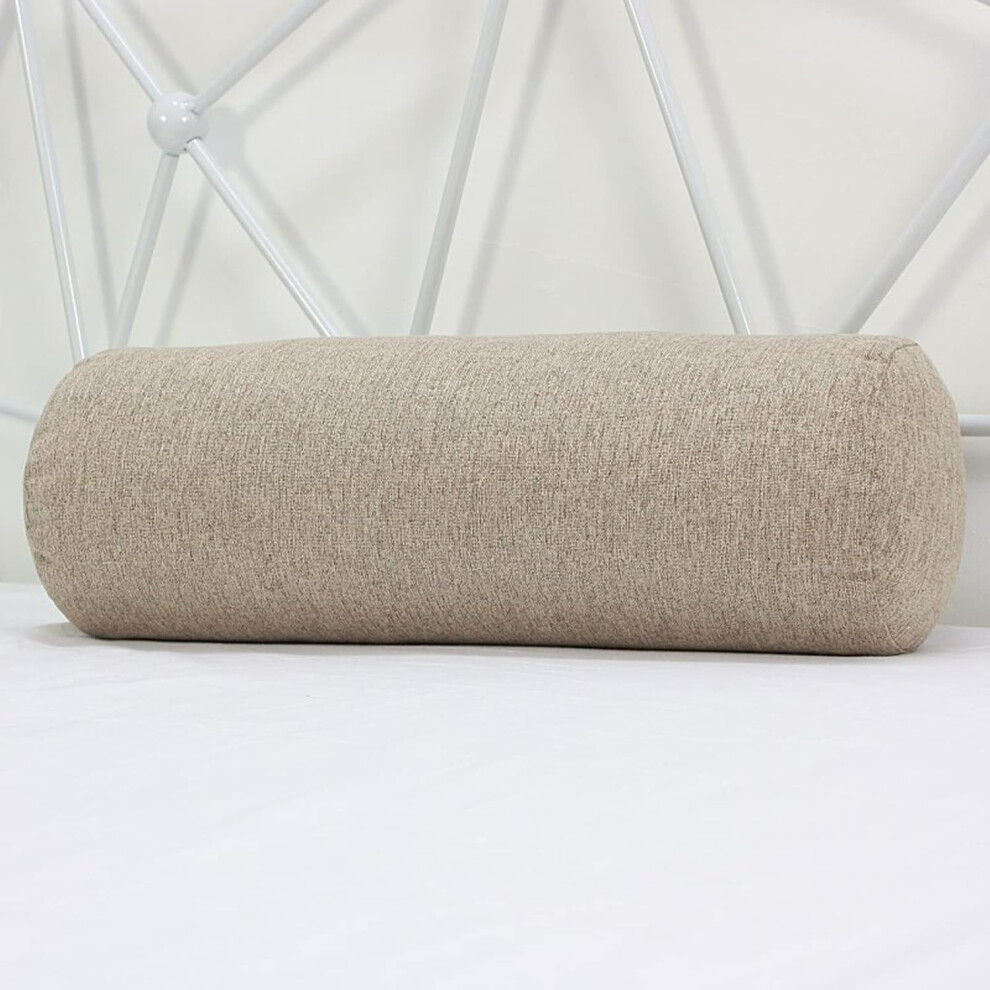 Lumbar Support Pillow 15x60cm Round Bolster for Lower Back and Neck, Cervical Roll Pillow with Removable Washable Cover