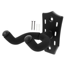 Metal Guitar Wall Mount Hanger with Protective Padded Support and Easy Mounting Kit