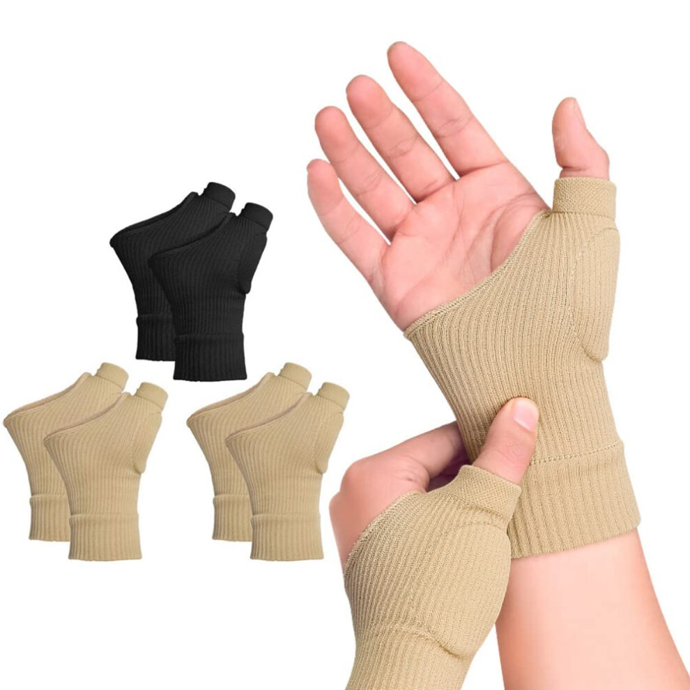 Light Carpal Tunnel Thumb Support Sleeve With Gel Pad, Fingerless Wrist Compression Glove For Arthritis Pain Relief
