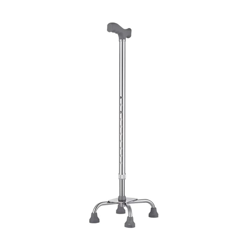 Silver Adjustable Walking Cane For Seniors Lightweight Aluminium Walking Stick With Nonslip Base