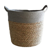 Handwoven Straw Woven Plant Basket Hanging Planter for Indoor Outdoor Boho Decorative Storage