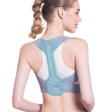 Posture Corrector Back Support Brace Adjustable Spine Alignment for Men and Women Gray L/XL