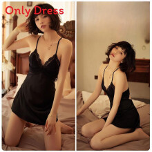 (Black,M)VĂȘtements de nuit en satin avec col V design sans manches pour femme usage dĂ©contractĂ© maison