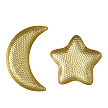 Eid Mubarak Moon Star Plate Ramadans Serving Tray-Gold L