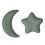 Ramadans Serving Tray Eid Mubarak Moon Star Shape Food-grey L 1