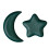 Ramadans Serving Tray Eid Mubarak Moon Star Shape-dark green M 1