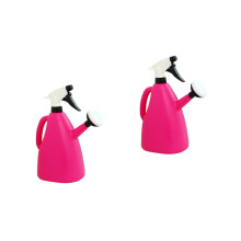 2pcs Rosy 1L Hand Pressure Water Spray Bottle Set for Plant Care and Garden Watering