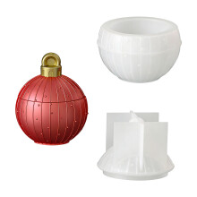Moules à bougies en Silicone, boule de noël, pot en résine-5791