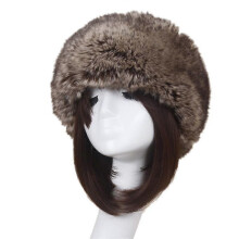 (COLOR 9) Faux Fur Headband with Elastic for Women Winter Earwarmer Ski Cold Earmuff