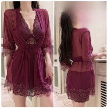 (Purple Suit,FreeSize)Elegante Vestido de Noche de Satén con Falda Corta Estilo y Ajuste Cómodo para Uso en Dormitorio y Hotel