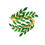 Elegante grüne Blattform-Serviettenringe aus-Silberweidenblätter 3