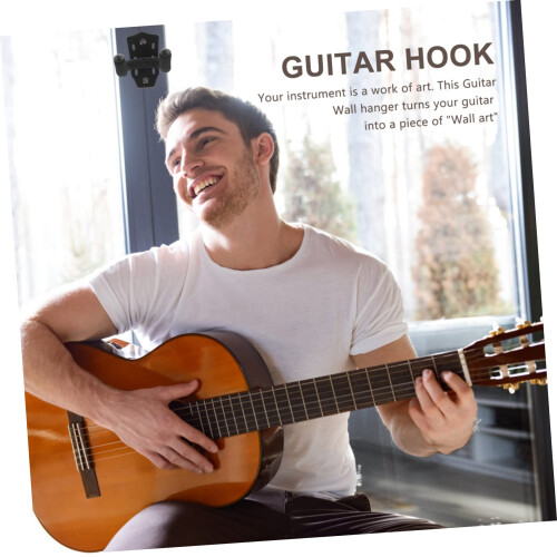 Metal Guitar Wall Mount Hanger with Protective Padded Support and Easy Mounting Kit 1
