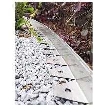 304 Stainless Steel Garden Edging Kit, Rust Proof Flexible Metal Lawn Border for Flower Beds 5x5x100cm