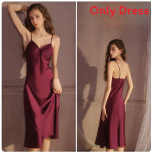 (Purple,L)Sleeveless Satin Loungewear Set With V Neck And Stretch Fabric For Relaxing Home At