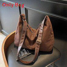 (Brown) Suede Leather Stylish Work Bag With Tophandle And Large Capacity Lifestyle Urban For