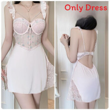 (LightPinkSleepwear,XXL)Women Satin Sleep Dress With Supportive Underwire And Breathable Fabric For Home And Use Lounge