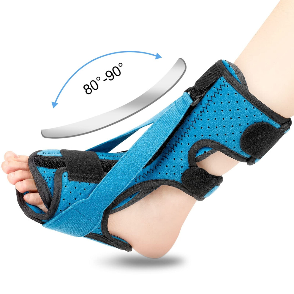Plantar Fasciitis Night Splint and Foot Drop Brace, Adjustable Dorsal Support for Heel Pain Relief
