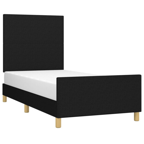 vidaXL sengestel uden madras sort 90x200 cm stof 2